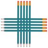 JHKNNK 12 Pcs Green Colored Erasable Pencils with Erasers, Hexagonal Wooden and Plastic Drawing Pencils Reducing Hand Fatigue for Editing Papers and Test Scoring