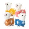 JIAHO Cute Llama Plush Toys – Kawaii Alpaca Plushies for Girls Valentines Day Gifts, 4.3in Mini Plush Keychain for Backpack, Plush Toys for Kids Classroom Prizes (Blue+Pink+Yellow+Camel)