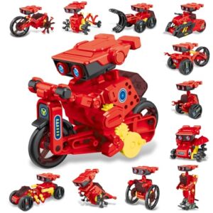 Jiakora STEM 12-in-1 Education Robots Toys for Boys Age 8-12, DIY Educational Toy Science Kits for Kids, Building Experiment Robotics Set Birthday Gifts for 8 9 10 11 12 Years Old Boys Girls Teens