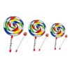 Jianyiihuly Lollipop Drums Lollipop 6/8/10 Inch Three Size Dance Props Percussion Instruments Hand Drum Education Toys