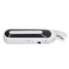Jiawu Cordless Electric Scissors Portable Mini, 2 Power Supply Modes Metal Blade Scissors with Cover for Sewing Fabric Craft, Ergonomic Handle ABS