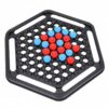 Jiawu Four in A Row Game, 2 Player Strategy Educational Logic Skill Training Four in A Row Board Game, Strategy Chess Set with 64 Plastic Chess Pieces for Family Parent Child Interaction