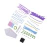 Jiawu Pipe Cleaners, Multicolor Chenille Stems Flower Craft Kit with Illustrated Instructions for Kids Ages 3 and Up (Plush + Wire)