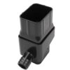 Jiawu Rainwater Diverter Kit for Easy Installation Efficient Rain Collection for Garden Use High Durability ABS Material (Black)
