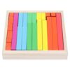 Jiawu Wooden Counting Sticks, Colorful Animal Assembly and Number Sense Development Rods Individual Kit, Math Manipulatives with 58 Blocks 10 Cards Storage Box for Children