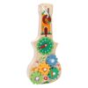 Jiawu Wooden Violin Sensory Board, Develops Hand Eye Coordination Gear Clock Violin Toy, Shape Sensory Board with Safe Beech Wood Construction for Children Over 3 Years Old