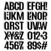 Jiepuxiter 106 Pcs Vinyl Letter Number Stickers,20 Sheets Self-Adhesive Alphabet Stickers, Waterproof Mailbox Number Sticker Letters for Mailbox, Door, Windows, Cars, Boats, Address (Black, 6 inch)