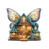 Jigfoxy Wooden Puzzle for Adults, Fairy House Jigsaw Puzzles for Adult, Unique Animal Shape Wood Cut Puzzles, Christmas Thanksgiving Gifts for Friends Family (L-13.4 * 12.8in-260pcs)