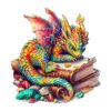 Jigfoxy Wooden Puzzles for Adults, Jeweled Dragon Wood Puzzle for Adults, Unique Animal-Shaped Wooden Jigsaw Puzzle, Christmas Thanksgiving Gifts for Family and Friends (S-8.5 * 8in-100pcs)