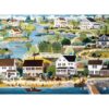 Jigsaw Puzzle 1000 Piece for Adults, Retro Spring Town Lettered Back Cardboard Art, Precise Number Marking, Home Ornament, Family Art Toy & Present