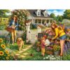 Jigsaw Puzzle 500 Pieces for Adults,Blooming Cottage Flowers Market Puzzle