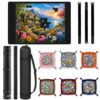 Jigsaw Puzzle Mat Roll Up 1000 Pieces, Rubber Saver Pad 35.4" x 23.6 ", with 6 Sorting Trays & Travel Storage Bag for Sorting Table, Board, Portable Rollup Puzzles Keeper, Non-Slip Rubber Bottom