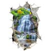 Jiibva 3D Waterfalls Wall Stickers Decals Decor Removable Peel and Stick, Vinyl Wall Murals for Bedroom Living Sewing Room Bathroom Classroom