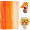 jijAcraft 300Pcs Pipe Cleaners Chenille Stems, Orange Gradient Pipe Cleaners