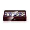 JIQHOHX Automatic Watch Winder Box 5 Modes 8+12 Mechanical Wristwatch Shaker Winding Box with Quiet Motor Wooden Self Winding Watch Turner Rotator Spinner Display Storage Case (Brown a)