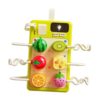 JISADER Shape Matching Plug Toy for Interactive Smooth Surface Portable Hand Eye Coordination Rounded Edges 6.5 inch Square, Style B
