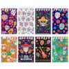 JIUGUOBAO 24 Pcs Day of the Dead Mini Spiral Notebooks Dia De Los Muertos Pocket Notepads Journal Memo Pads for Day of the Dead Birthday Party Favors Gifts Goodie Bag Office School Classroom Rewards