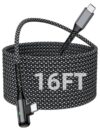 Jiunai 16ft USB C to USB C Cable Extra Long 60W Type C Charger Cord Black
