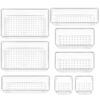 JLNGTHONG 8 Pack Clear Drawer Organizer, 4 Sizes Organization and Storage Trays, Drawer Organizer Bins for Kitchen, Vanity, Bathroom, Office