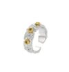 JLOVEMILY Silver Dainty Daisy Rings Flower Open Stacking Ring for Women Love Promise Wedding Band Sunflower Adjustable Thumb Rings