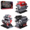 JMBricklayer 3-in-1 Mini Engine Model Car Kits that Runs, V8 V12 W16 Engine Kits for Adults & Teens, Physical Science Experiment STEM Toy, Collectible Engineering Gifts for Car Lovers 840PCS
