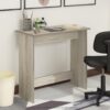JNLABCRSU Oak Simplistic Compact Study Desk Made of Durable Composite Wood, Rounded Corner Safe Workstation with Easy Assembly for Small Space Home Writing DIY Craft Table