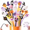JOFONY 24pcs Halloween Fun Pens,Stress Relief Bobblehead Pen for Rewards