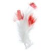 John Bead Marabou Feathers 4-6 Inches (18 Grams) White/Red Fluffy Craft Feather for DIY Arts & Crafts, Decorations, Dream Catcher Supplies