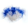 John Bead Marabou Feathers 4-6 Inches (18 Grams) White/Royal Blue Fluffy Craft Feather for DIY Arts & Crafts, Decorations, Dream Catcher Supplies