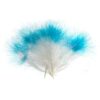 John Bead Marabou Feathers 4-6 Inches (18 Grams) White/Turquoise Fluffy Craft Feather for DIY Arts & Crafts, Decorations, Dream Catcher Supplies