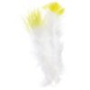 John Bead Marabou Feathers 4-6 Inches (18 Grams) White/Yellow Fluffy Craft Feather for DIY Arts & Crafts, Decorations, Dream Catcher Supplies