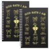 JOHSBYD Spiral Notebook 2 Pcs A5, Journal for Women, Coquette Preppy Bow, Bible Study Prayer Journal Gift for Christian Women, Cute Notebooks for School Office (2Pcs Christian Black)