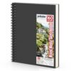 joibabe Spiral Bound Mixed Media Sketchbook, 160 GSM/98LB Heavyweight Acid Free Paper, 60 Sheets, 9x12 Inch Art Notebook for Drawing, Watercolor, Acrylic, Sketching, 1 Pack