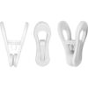JOINPAYA 25 Pcs White Plastic Clothes Pins Clips for Laundry with Windproof Non-Slip Teeth Design, Multi-Purpose Plastic Clothespins for Towels and Small Garments on Clothesline