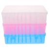 JOINPAYA 3pcs Piping Tip Organizer Box, 42 Pegs Storage Container for Cake Decorating Tools, Baking Tools, Jewelry, Beads and Small Crafts 9x4.7x2.4in