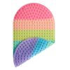 Joiyota Pop It Bath Mat for Kids – Silicone Push Pop Sensory Toy, CPC Certified Non-Slip Rainbow Bathtub Mat with Suction Cups, Calming Stress Relief for Toddlers (27"x15")