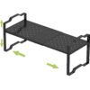 Jojocross Expandable Shelf Cabinet Organizer Adjustable Stackable Spice Rack at Kitchen and Bathroom More, Countertop Cupboard Organization Pantry Storage (1 Pack/Black, M)