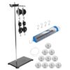 jojofuny Pulley Height Experiment Block Physics Set Adjustable with Bracket and Hook Weights, Multi-Functional Teaching Tool for Experiments Middle School Physics Classrooms and Mechanics