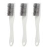 jojofuny Stainless Steel Wire Brush Small Wire Cleaning Brush 3pcs for Collectibles with Lightweight Plastic Handle and Antistatic Technology for Delicate Surfaces at Home or Travel
