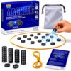 JOLIETOY Magnet Game with 32 Magnetic Stones & String, Magnetic Chess Game for Kids & Adults, Family Board Game, Travel Strategy Game with Storage Bag for Camping, Parties & Game Night