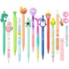 Jollin 12PCS Cute Mechanical Pencils 0.5/0.7mm with Eraser & Lead Refills