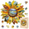 Jollitot Sunflower Oil Painting Puzzles Adults Gifts Wooden 100 Pieces 8.5 * 8.3in