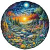 Jollitot Sun Moon Forest Puzzles Adults Gifts Wooden 200 Pieces 11.4 * 11.4in