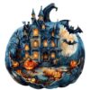 Jollitot Wooden Puzzles Adults, Halloween Pumpkin Wooden Puzzles 100 Pieces, Unique Animal Shaped Wood Challenging Jigsaw Puzzles Gifts for Adults, 8.5x7.8in