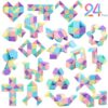 JOLLYFUN 24 Pack Magic Snake Cube Fidget Toys for Kids - 24 Blocks Macaron Twist Puzzle, Party Favors, Classroom Prizes, Birthday Goodie Bag Fillers, Stress Relief Sensory Toys