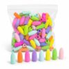 JOMPENS 50 Pcs Colorful Pencil Top Erasers, Soft Clean ColorfuPrecision Eraser Tops for Kids, Teachers, Studying Supplies