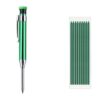 JOMPENS Carpenter Pencils Mechanical Pencils with Sharpener, Deep Hole Pencil Marker,Heavy Duty Woodworking Tools with 9Refills,Architect Construction Pencils for Woodworking (Green)