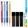 JOMPENS Mechanical Pencil Set, 4 Pack 2.0mm Graphite Pencil with HB Lead Refills, Drafting Pencil Kit with Sharpener and Eraser for Drawing Sketching Students Artists Engineers