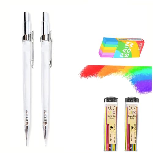 JOMPENS Mechanical Pencil Set, Mechanical Pencil with 60 HB Lead Refills and Eraser, Drafting Pencil with Anti-Slip Grip for Students Artists Engineers Architects Drawing Sketching School Supplies