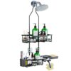 Joqixon Upgraded Extended Length Shower Organizer with 16 Hooks, Rustproof Shampoo Soap Storage, Large Hanging Bathroom Caddy with Soap and Toothbrush Holder